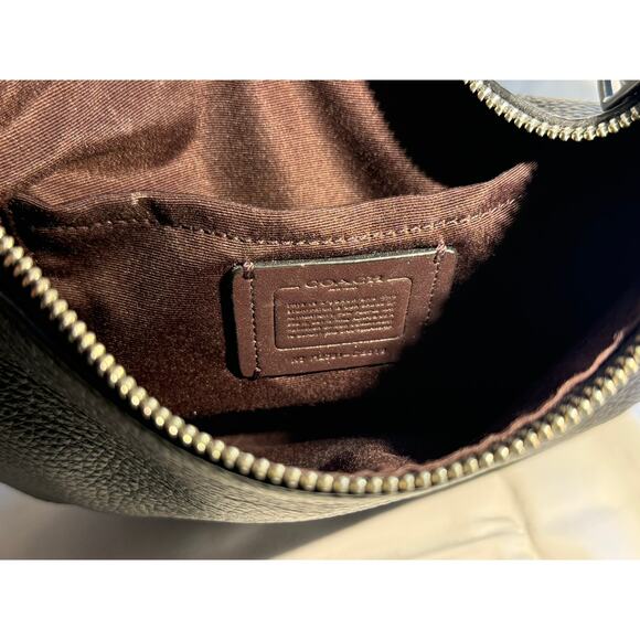 COACH Black Pebble Mini Shoulder Purse Bag - Excellent Condition! - Picture 3 of 4